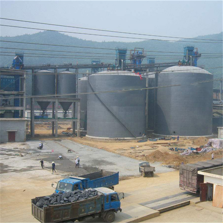 台州水泥钢板仓2座3000吨青岛项目进入施工